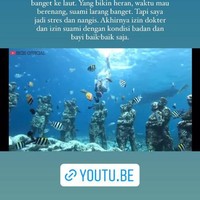 Ricis juga sempat melakukan diving ketika dirinya sudah hamil. Ricis menyebut bahwa itu merupakan salah satu ngidamnya yang akhirnya tersampaikan. Tentunya sebelum berenang ke laut Ricis sudah terlebih dahulu meminta izin dari sang suami dan dokter kandungannya. Foto: Instagram