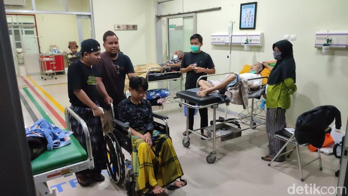 Santri yang terjatuh dari jembatan di Ciamis.