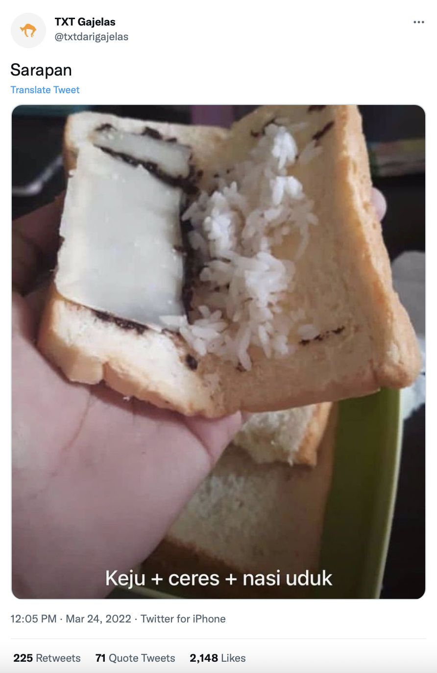 Setelah Sandwich Bubur Ayam Kini Ada Sandwich Nasi Uduk Plus Meses dan Keju