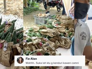 Unik! Mempelai Ini Bagikan Suvenir Pernikahan Isi Mentimun hingga Pare