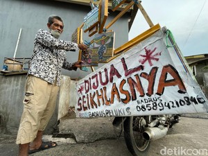 Badrus, Pelukis Jalanan Asal Bekasi yang Pasang Harga Seikhlasnya