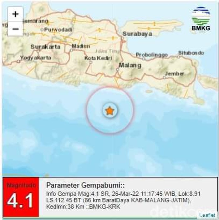 Gempa malang M 4.1