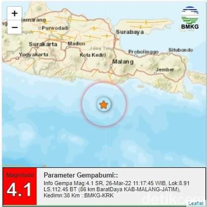 Gempa malang M 4.1