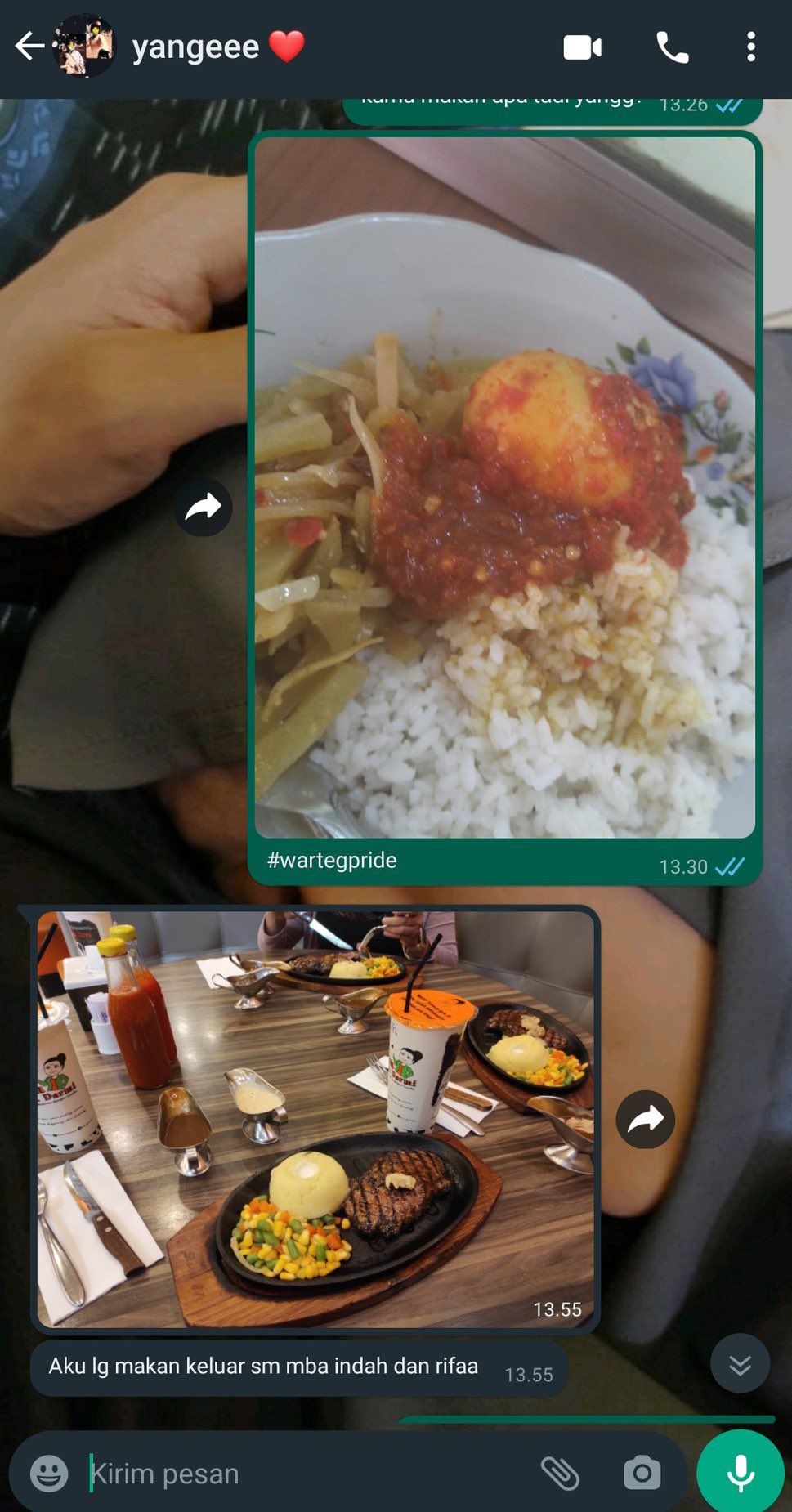 Kocak! Saling Pamer Foto Makanan, Netizen Sebut Pasangan Ini Beda Kasta