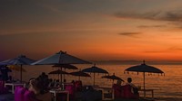 Senja di pantai Tanjung Bias begitu memikat.