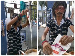 Viral! Pedagang Kopi Susu di India Bergaya Nyentrik Dipadati Pembeli