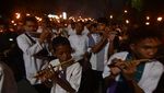 Semarak Pawai Obor Sambut Ramadan di Palu