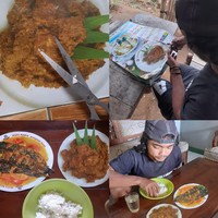 Sebuah tutorial berfaedah agar tetap bisa makan enak tanpa harus masak pakai minyak atau keluar banyak uang. Lumayan kalau difoto di media sosial kan jadi bisa bikin yang lihat jadi ngiler. Padahal sih cuma bermodalkan kalender yang ada foto makanannya aja.. Foto: Facebook/Khoirul Anam