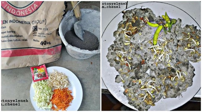 Nggak perlu pakai minyak, gini aja juga udah bisa garing. Saking garingnya sampai bisa bikin gigi kamu patah dan masuk ke rumah sakit. Foto: Facebook/Khoirul Anam