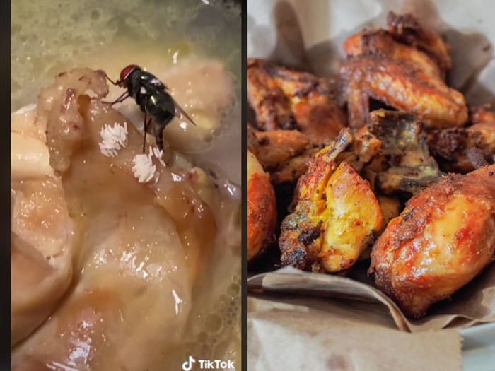 Masak ayam goreng ada telur lalat