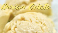 Melayani sistem pre order dan pengiriman dari Sunter, Kantong Bekal punya gelato durian yang layak dicoba. Tanpa bahan perasa, pewarna, maupun pengawet, gelato durian ini bisa kamu pesan online. Foto: kantongbekal
