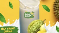 Durian Sipapi menawarkan buah durian potong dan olahannya yang nikmat. Kamu bisa mengunjungi kafenya di Jalan Raya Tole Iskandar, Depok. Menunya ada durian musang king Malaysia, cendol durian, hingga milkshake durian. Foto: durian_sipapi
