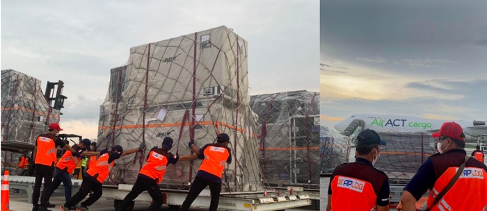 Logistik tim MotoGP diangkut dari Sirkuit Mandalika