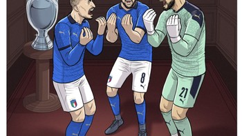 Ada apa dengan Timnas Italia? Padahal baru memenangkan Euro 2020. Foto: Twitter