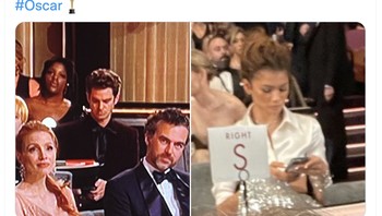 Andrew Garlfiedl dan Zendaya terpantau langsung memeriksa media sosial untuk mencari tahu apa yang terjadi. Foto: Twitter