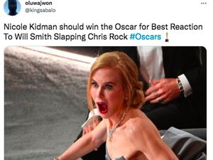 Will Smith Pukul Chris Rock di Oscar, Reaksi Nicole Kidman Viral & Jadi Meme