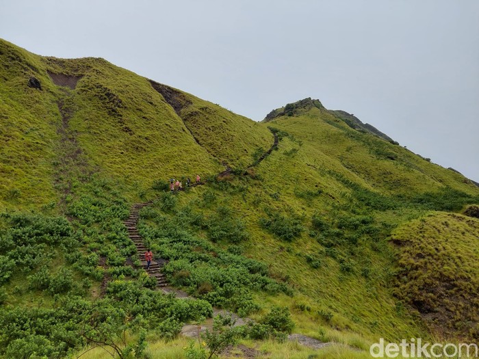Pemandangan di Pulau Padar saat hujan Pemandangan di Pulau Padar saat hujan