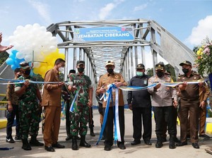 Pemprov Banten Rampungkan Pembangunan Jembatan Ciberang Meski Pandemi