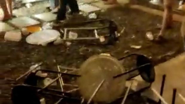 Viral video kericuhan di salah satu kafe di Kabupaten Pekalongan, Minggu (27/3/2022).