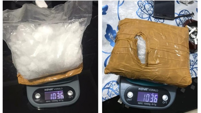 Barang bukti 1 Kg sabu