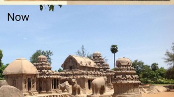 Monumen Panch Ratha, Mahabalipuram, India. Candi Monolitik Dipahat Dari Batu Granit Antara 630 - 668 M. 1825 Sketsa Oleh J. Braddock J. Gantz Dan Sekarang. Ini adalah Situs Warisan Dunia UNESCO. Foto: Boredpanda