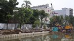 Antisipasi Banjir, Kali Ciliwung Pasar Baru Dipasang Turap Beton