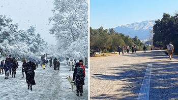 Di Athena, hanya selang dua hari dari badai salju, suhunya naik jadi 21 derajat celsius. Foto: Armaanwadhwa via Bored Panda
