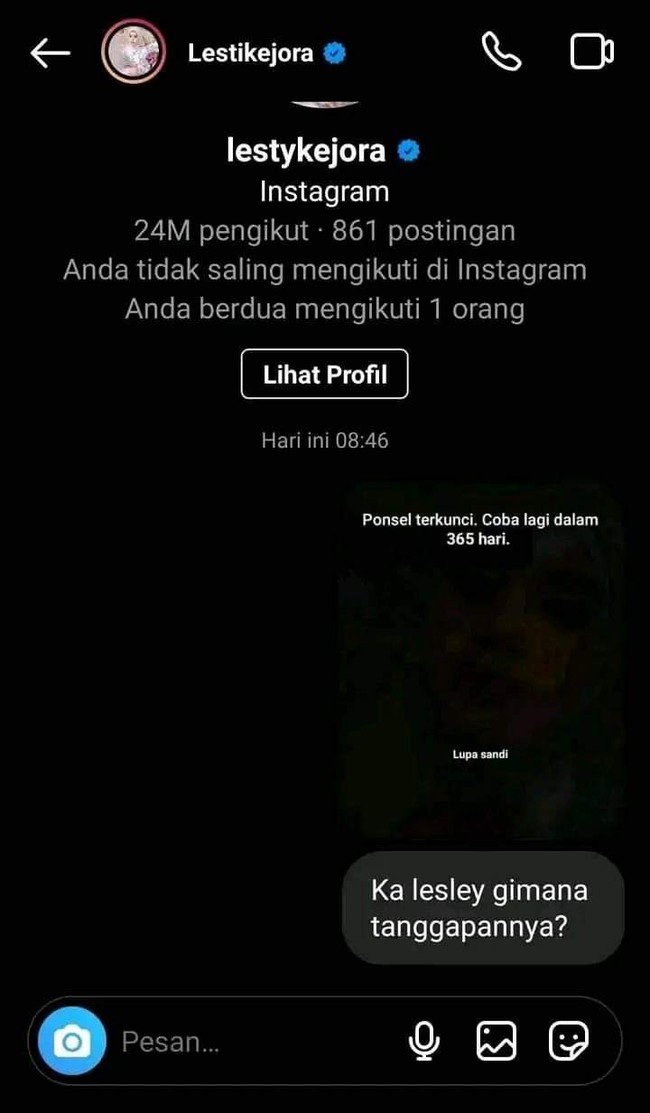 Apapun persoalannya, Lesti Kejora solusinya. Sampai masalah pribadi juga minta tanggapan ke Lesti Kejora. Ada-ada saja nih kelakuan fans Lesti Kejora. Foto: Twitter