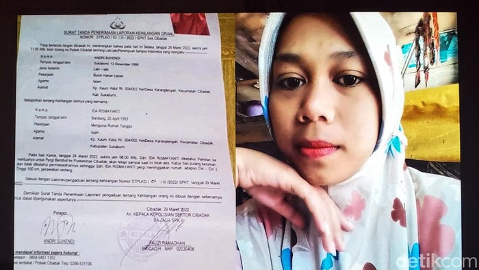 Istri Penjual Es Krim di Sukabumi Hilang