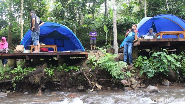 Kebon Pitu, Berkemah di Hutan Ditemani Gemericik Aliran Sungai