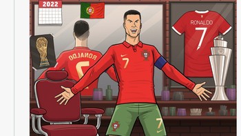 Selebrasi siu ala Ronaldo. Foto: Twitter
