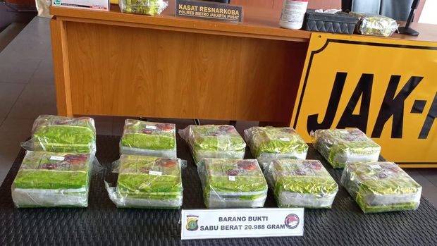 Polres Jakpus menangkap 5 kurir sabu seberat 29 kilogram di Sumsel