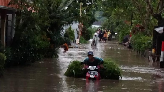 Rumah Teletubies di Sleman kebanjiran, Rabu (30/3/2022).