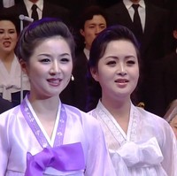 So Un Hyang dikabarkan mengunjungi kota Pusan, Korea Selatan pada 2002. Saat itu dia berumur sekitar 17 tahun dan menjadi anggota regu sorak di perhelatan Asian Games. Foto: dok. YouTube NK Media.