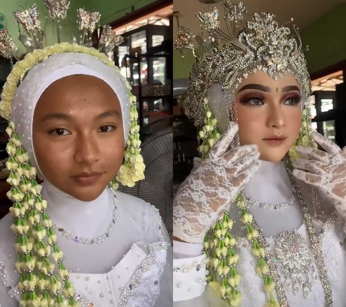Viral Transformasi Makeup Pengantin, Hasilnya Bikin Kaget Seperti Beda Orang