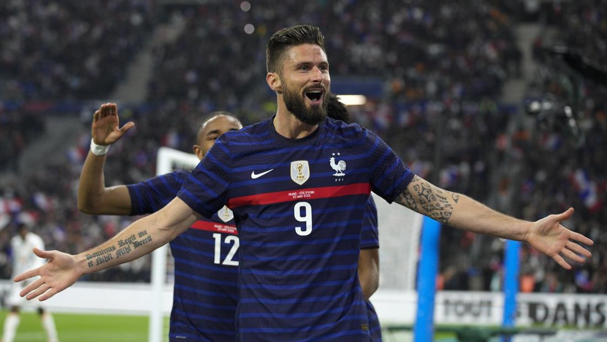 Olivier Giroud tak terobsesi dengan rekor gol Thierry Henry. (Foto: AP/Daniel Cole)