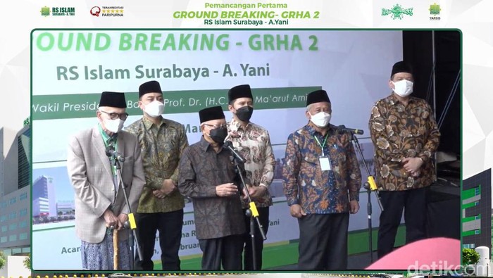 Ground Breaking atau pemancangan pertama Grha 2 Rumah Sakit Islam (RSI) Surabaya
