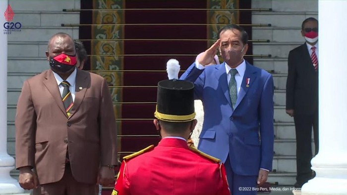 Jokowi Sambut PM Papua Nugini di Istana Bogor