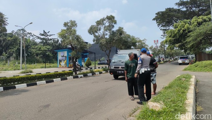 Lokasi kecelakaan tunggal pemotor jatuh di Depok