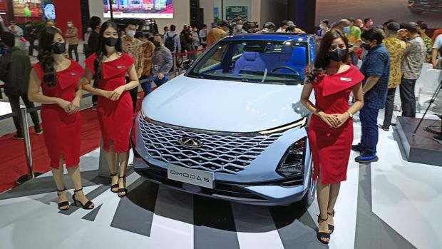 Mobil Chery di IIMS 2022. (CNBC Indonesia/ Ferry Sandi)