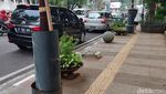 Lampu Taman di Jalan Merdeka Bandung Rusak