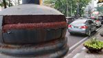 Lampu Taman di Jalan Merdeka Bandung Rusak