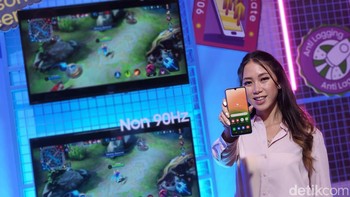 Galaxy A33 5G membawa layar Super AMOLED berukuran 6,4 inch. Samsung memberikan resolusi Full HD+ dan dukungan refresh rate 90Hz. Foto: Adi Fida Rahman/detikINET