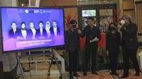 Hadir dan memberikan sambutan Rektor Universitas Sahid - Prof. Dr. Ir. Kholil, M.Kom., IPU; Dra. Ester Damanik, M.Pd., M.Psi. Kons - Ketua MGBK DKI Jakarta dan Ketua umum Yayasan Sahid Jaya Prof. Dr. Nugroho B. Sukamdani, MBA, BET serta Direktur Eksekutif Yayasan Sahid Jaya – Dr. Yohanes Sulistyadi.  