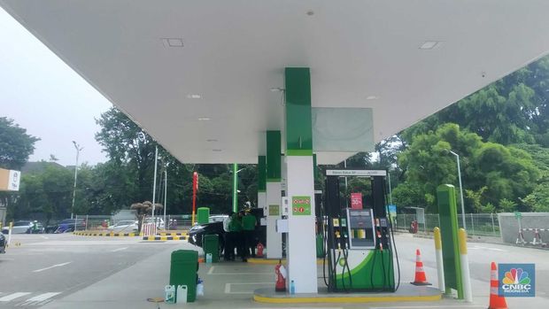 SPBU bp-AKR (CNBC Indonesia/ Muhammad Sabki)