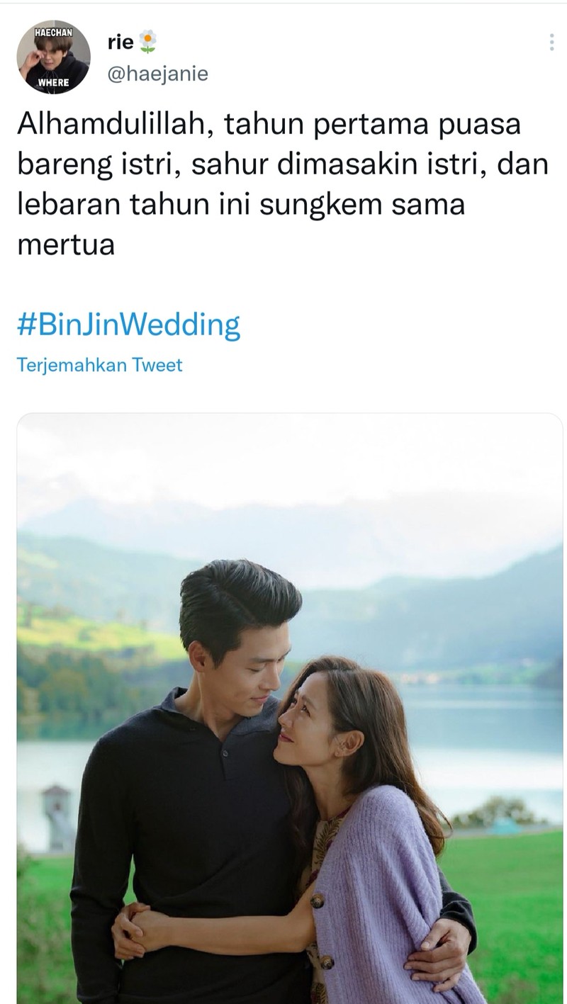 Fotoinet binjin wedding reaksi netizen