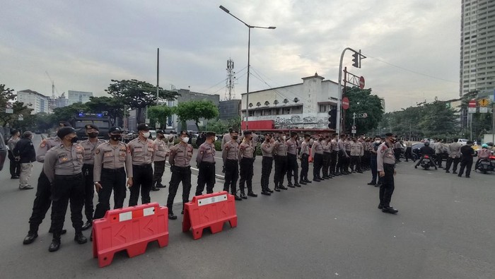 Jalan Majapahit Jakpus ditutup imbas demo mahasiswa