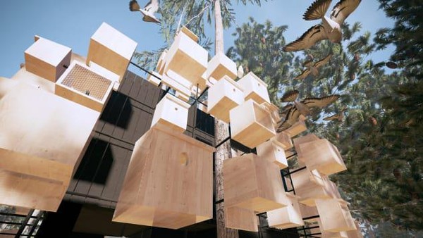 Pasangan dan pemilik bersama, Kent dan Britta Lindvall, menciptakan Treehotel pada tahun 2010 dengan desain modern yang mempertimbangkan efek lingkungan. Bermitra dengan beberapa desainer Skandinavia, kamar awal Treehotel miliknya sangat bervariasi dalam desain, dari Mirror Cube reflektif hingga Sarang Burung yang dipenuhi cabang.