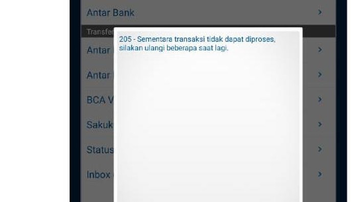 M-Banking BCA Error