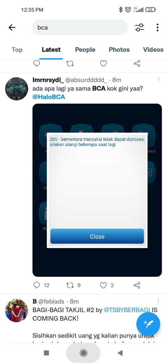 M-Banking BCA Error